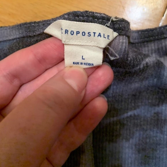 Blue Tie Dye Cinched Bottom Large Top - Picture 3 of 4